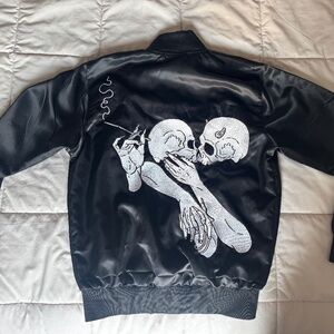 Death & Milk "Embrace" Satin Bomber